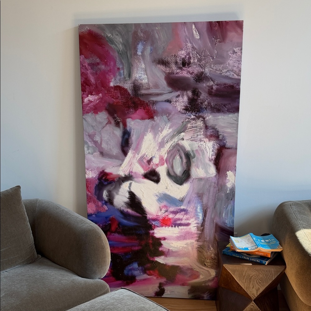 Abstract Purple and Pink Canvas Art